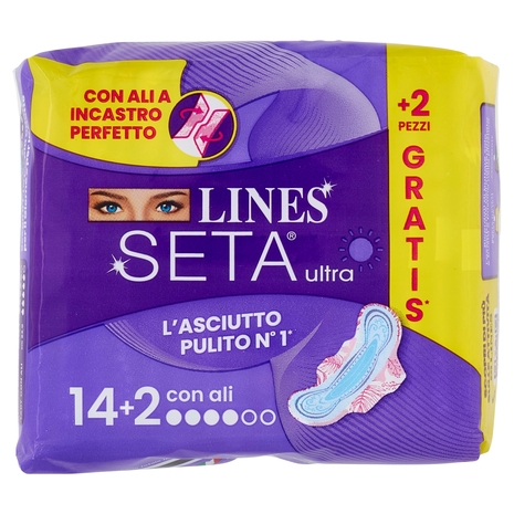 Lines Seta ultra con ali 14+2 pz